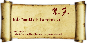 Németh Florencia névjegykártya