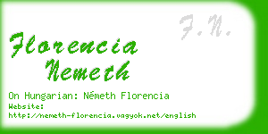 florencia nemeth business card